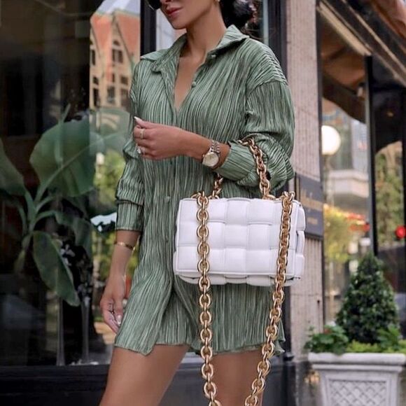 Green Plisse set - Picture 1 of 4